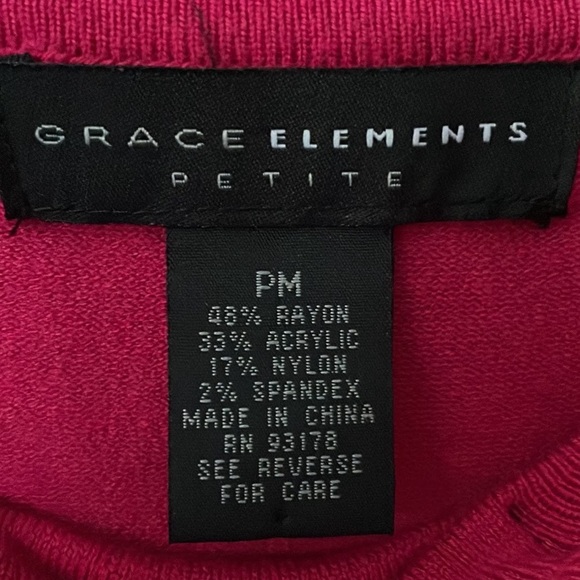 Grace Elements Magenta Cardigan & Shell 2 Piece Set Size M Petite - Picture 3 of 10